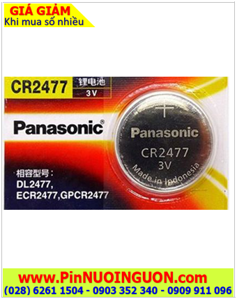 Pin CMOS CR2477; Pin CMOS Panasonic CR2477 lithium 3V _Made in Indonesia